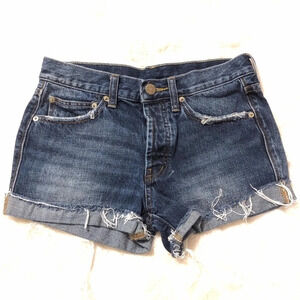 BDG | TomGirl Midrise Button Fly Distressed Shorts